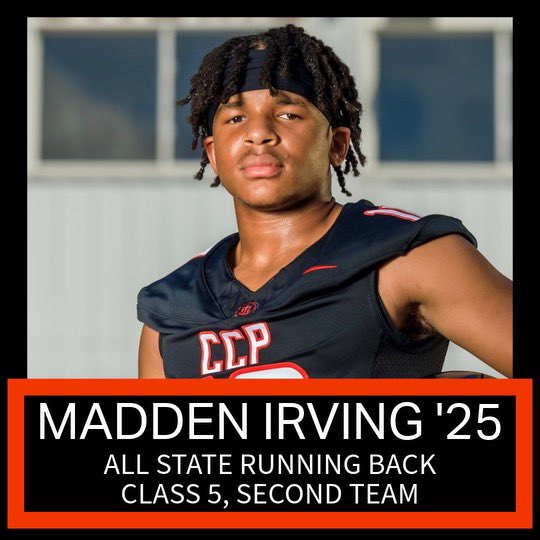 Congratulations to @MaddenIrving ‘25 on being named 2nd Team All-State Running Back! 
#EstoVir #NadeMade #WeAreChaminade <a href="/CCPAthletics/">Chaminade Athletics</a> <a href="/WeAreChaminade/">Chaminade College Preparatory School</a>