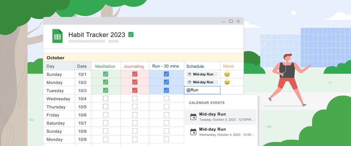 Fitness apps can be really expensive, but at the Texas Social Media Research Institute we are focused on inexpensive ways to address complex solutions.

3 ways to upgrade your #Google Sheets habit tracker with smart chips
buff.ly/3uVAGmO