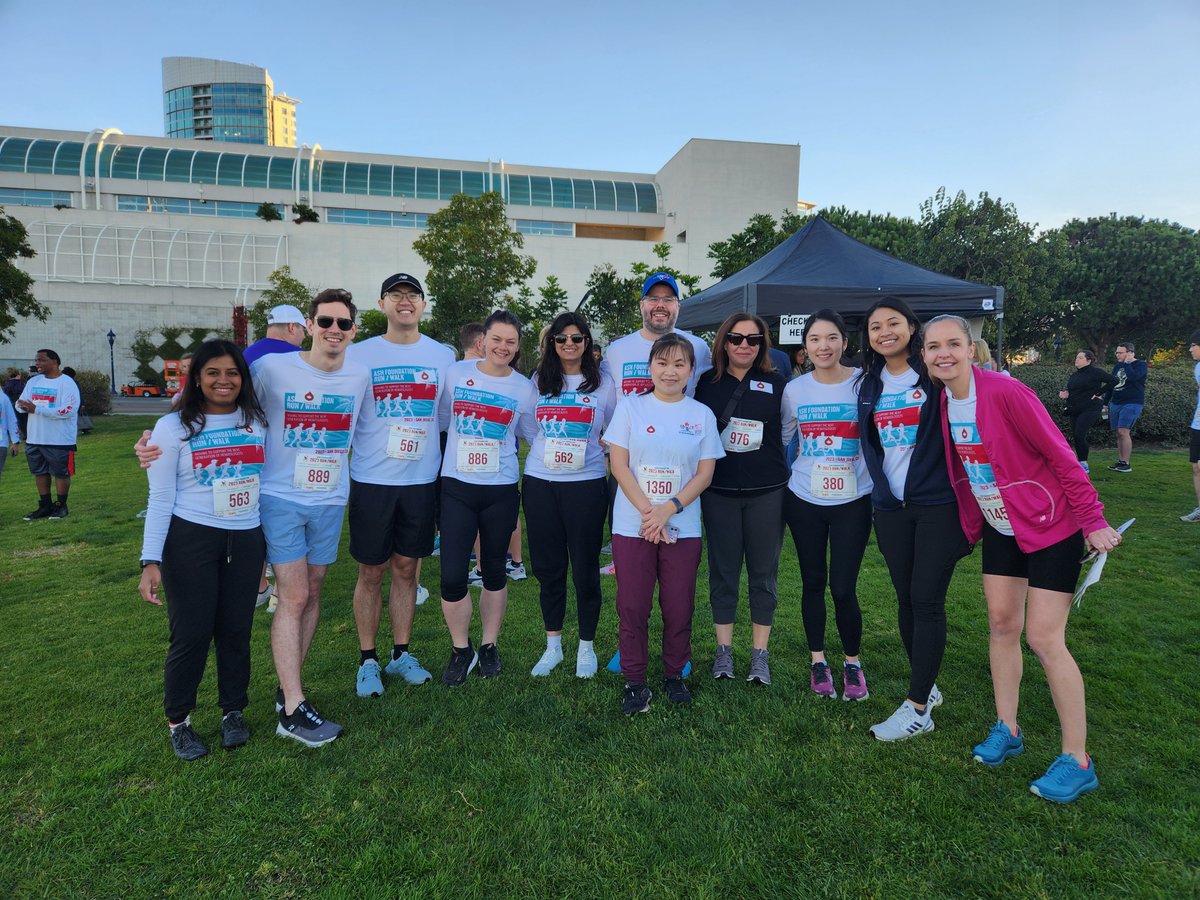 DebSiegal's tweet photo. Perfect weather for morning #ASH2023 run/walk and chance to catch up with friends from near and far.
Great Canadian showing from the "Type Eh's" - largest non-industry team! https://t.co/qzY9oywneP