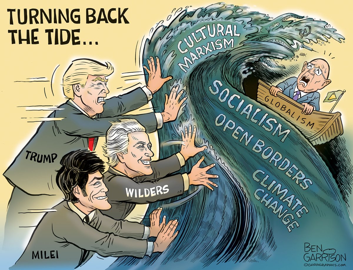 Congratulations @JMilei ! Javier Milei has officially been sworn in as President of Argentina. Throwback #bengarrison cartoon grrrgraphics.com/turning-back-t…