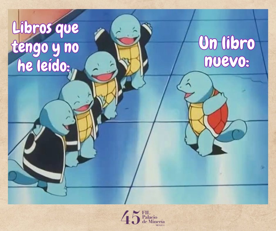FILMineria's tweet photo. ¿Conocen a alguien que no se puede resistir a los libros? 😁

 #FILPalaciodeMinería #FILMinería #MemeLiterarario #libros https://t.co/KvInpFkHVU