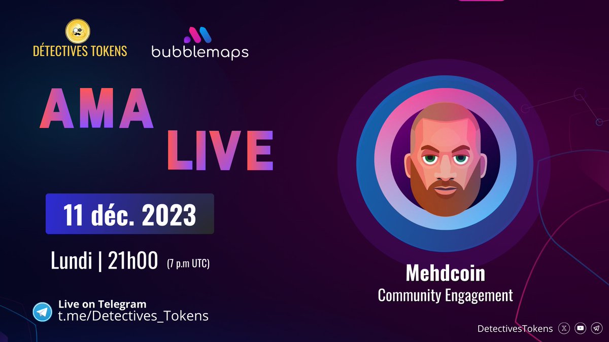 🫧 Bubblemaps : Explorez l'avenir de l'audit DeFi et NFT avec leurs bulles uniques. Plongez dans la transparence, l'efficacité et le ludisme des données blockchain.

🔥 #Giveaway : 200$ (en Moonlight) et 5 accès Premium (d'une valeur de 800$, validité d'1 an) à remporter !

✅