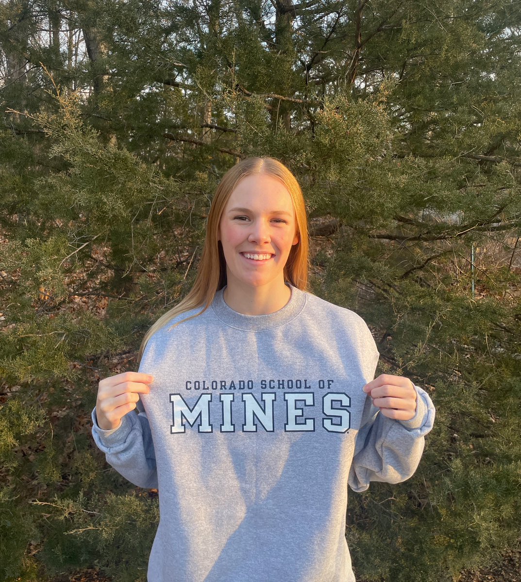 CONGRATULATIONS to Jennifer Pierson who verbally committed to continue her academic &amp; athletic career at Colorado School of Mines. We’re proud of you!  Go Orediggers! 🫏 ⛏️