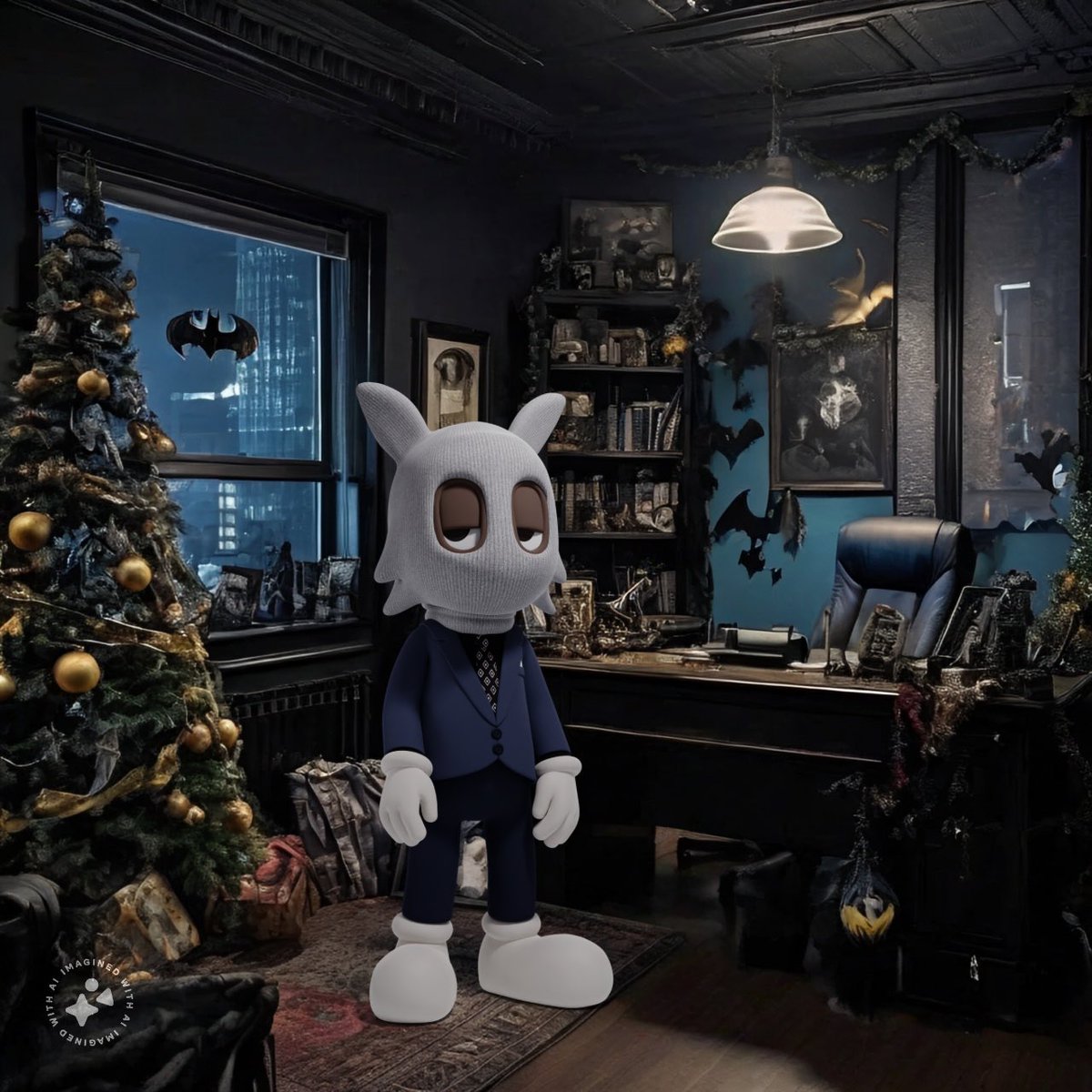EllisMbeh's tweet photo. S/O to @Rafsby about the reminder of the custom PFP feature for #AKCB! Had to add some holiday decorations to the office. Even though it’s Q4, this wolf is still making moves over in #Bullhattan District. Finish the year off strong, folks!#NewProfilePic @akidcalledbeast @batcowls https://t.co/MhIzRMVOyM