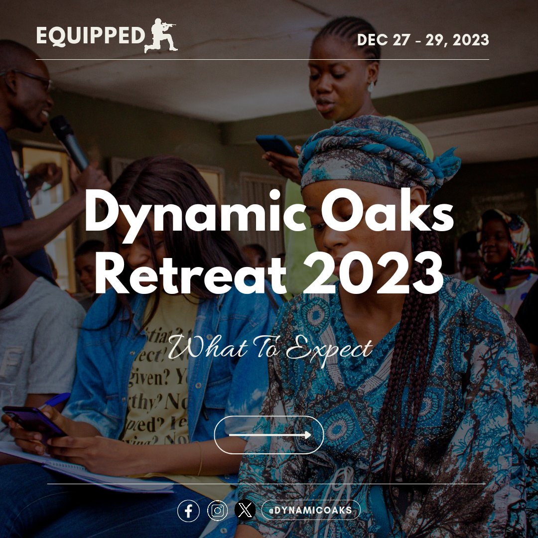 dynamicoaks's tweet photo. Dynamic Oaks Retreat 2023 is here again

Dec 27 - 29 https://t.co/awcBzpMpo6
