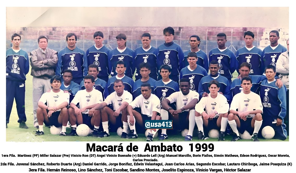 Plantilla del CD Macará de Ambato 1999