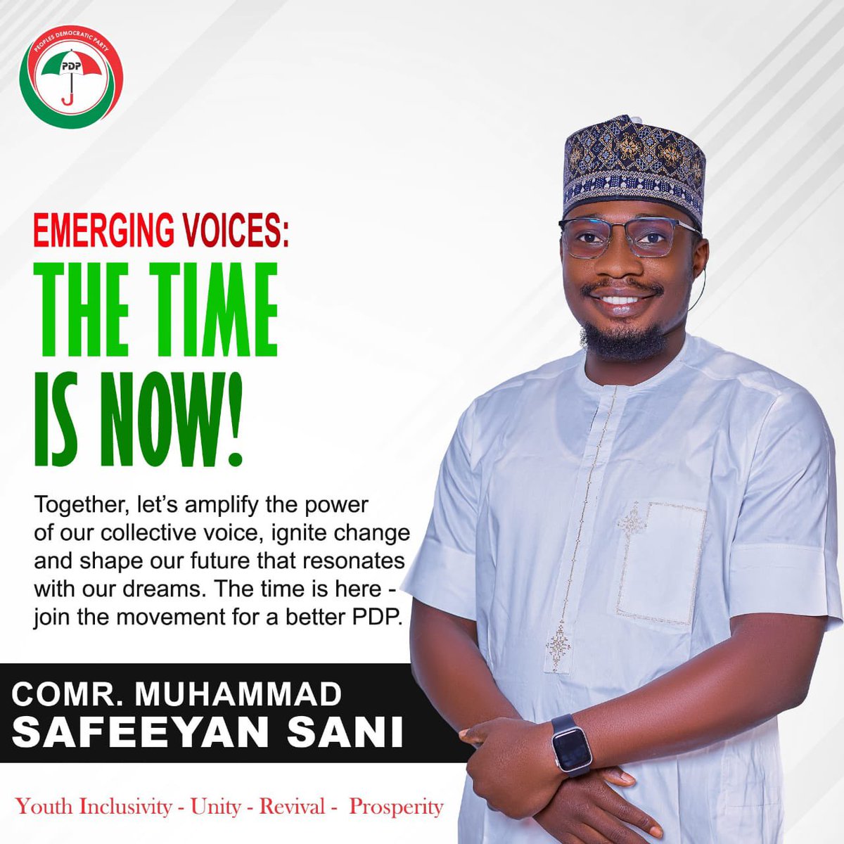AWaziri7's tweet photo. Young PDP members, let hope be our guide! #TheTimeIsNow for unity. Embrace the strength within, believe in PDP's vision. Together, we shape a powerful future.
#MSS24 https://t.co/3LEoeRoRtc