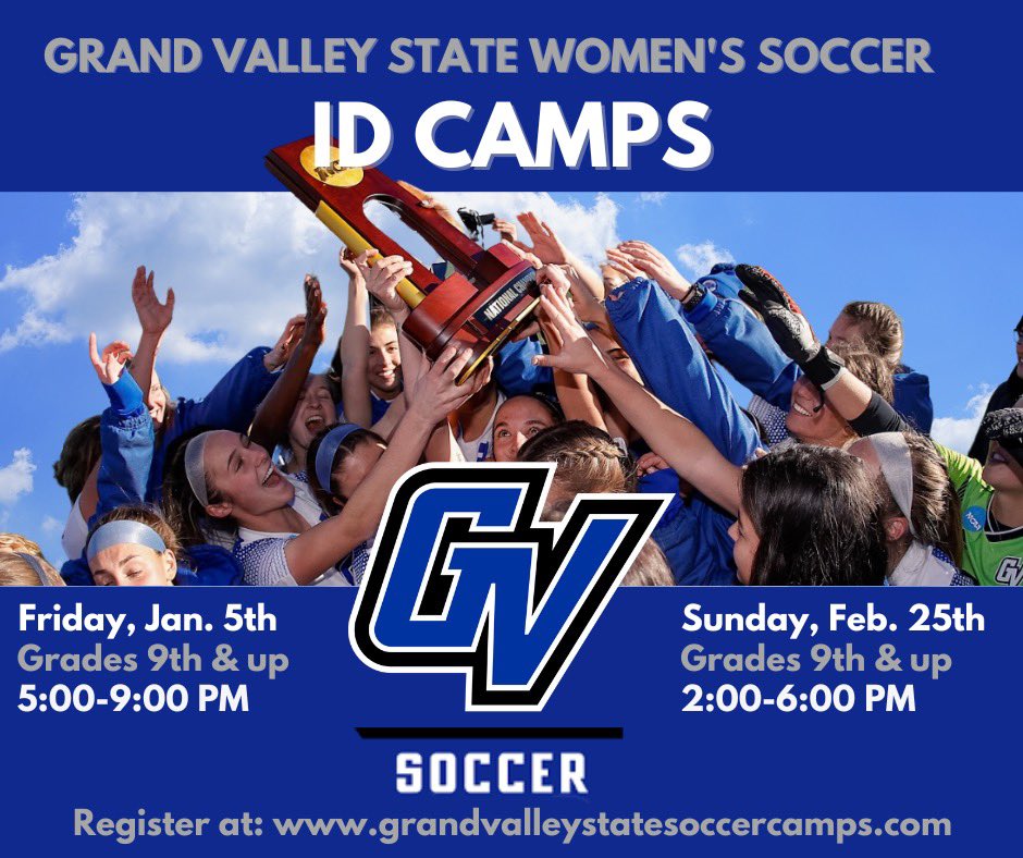 GVSUsoccer's tweet photo. Less than a month away from our first ID camp of 2024! Space is limited! Hope to see you there!
https://t.co/Mjkd4i8E2T https://t.co/ZmQMQZpYLx