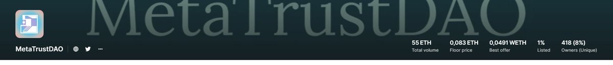 I remember when @MetaTrustDAO_ had only like 1.1k mints done since months but i always watched this project and jammed in 15.3eth to become (currently) the biggest whale of it, i had no rush i knew hard work in bear was going to be rewarded and here it is! EXPECTED AND DESERVED!