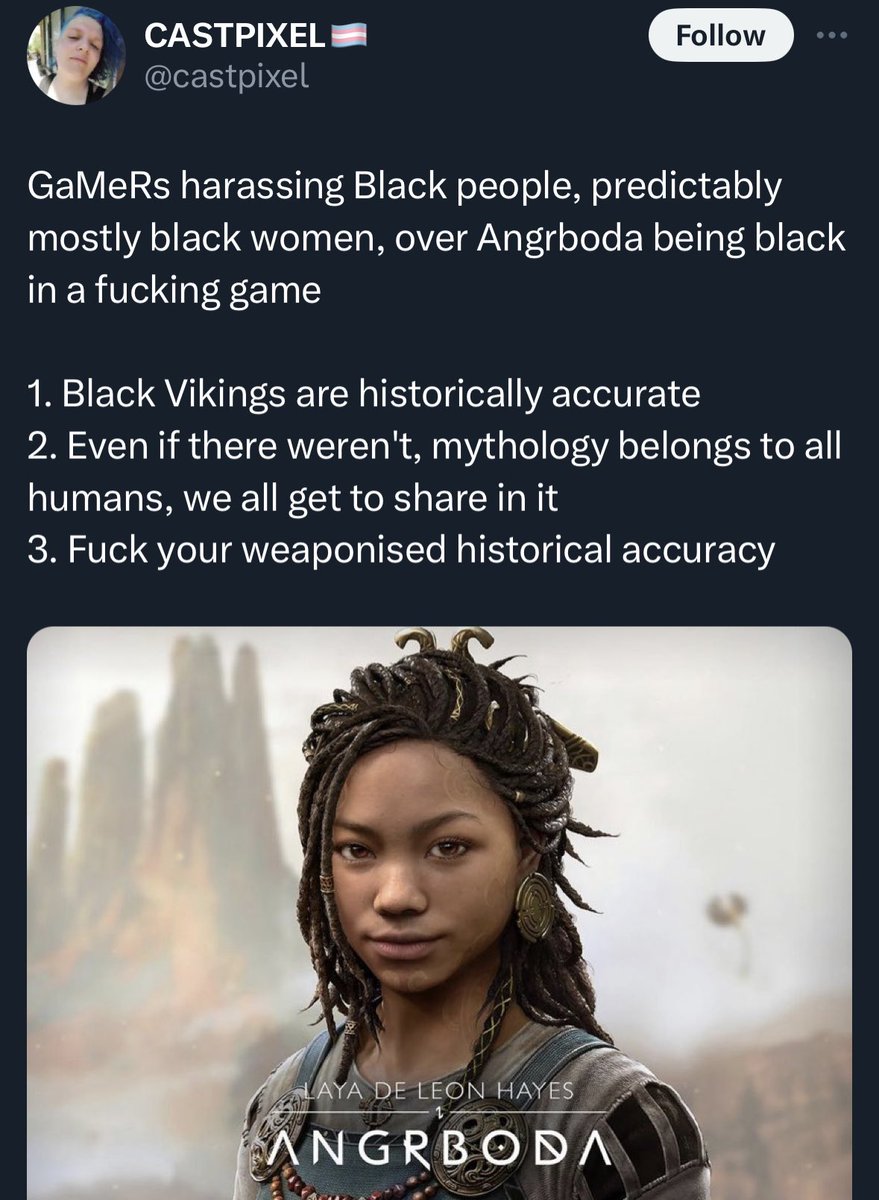 >claims black vikings are historically accurate 
>knows deep down they are not 
>can’t handle the truth 
>starts gaslighting

Many such cases.