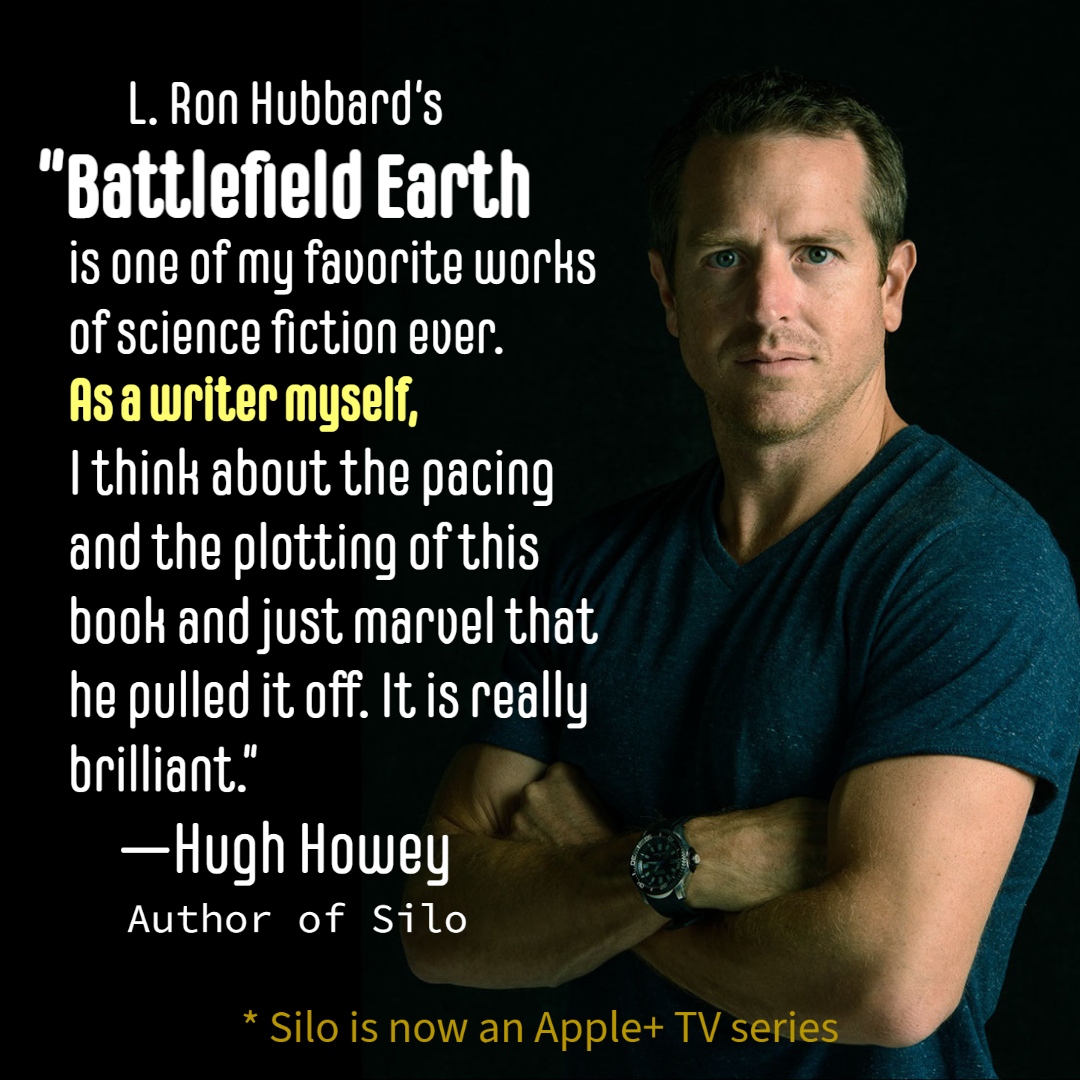 WotFContest's tweet photo. #HughHowey, author of #Silo (Apple+ TV Series), has read #Battlefield Earth eight times. Listen to what he had to say about the book and #LRon Hubbard, writing, etc. at https://t.co/StkDo9PkUd 

Amazon Daily Deal: https://t.co/so4qcBnXZL

#Wool #writersofthefuture https://t.co/rcphJKqCmB