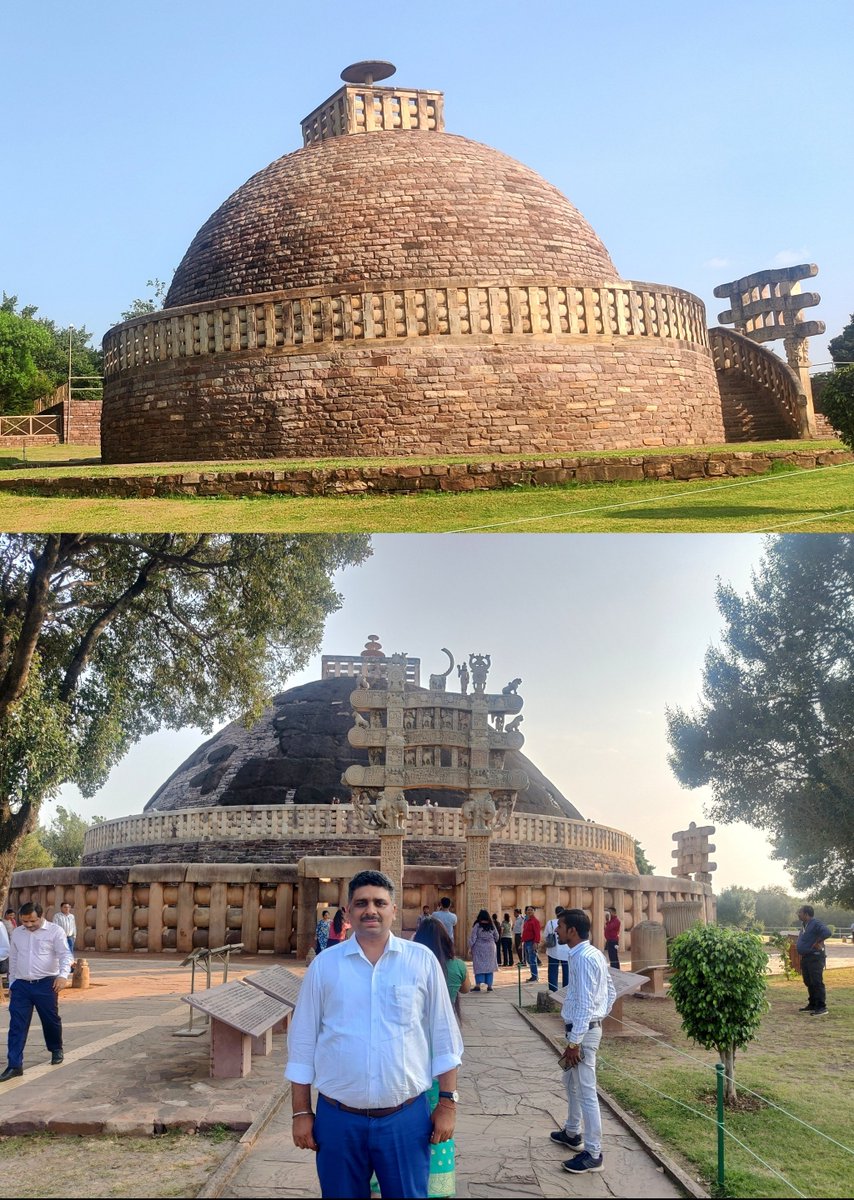 twt2vineet's tweet image. Sanchi Stupa- oldest stone structure in country &amp;amp; marvel of #IndianArchitecture Constructed in 3rd century BCE, a UNESCO World Heritage Site. The Sanchi complex is famous for Mahastupa, Ashokan pillar (with its inscriptions) &amp;amp; signature ornate torans (gateways).
#CulturalHeritage