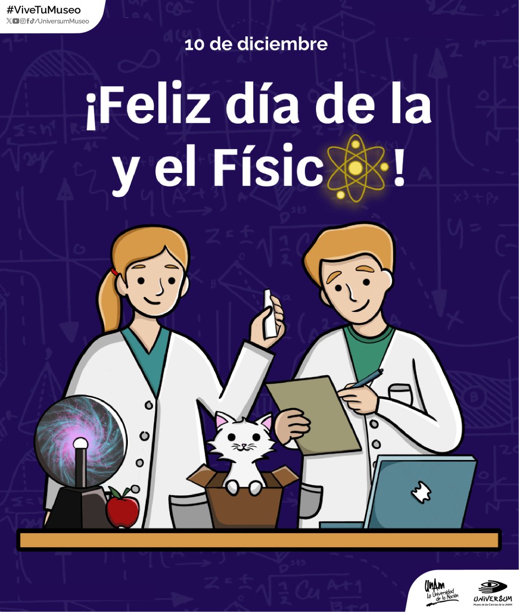 UniversumMuseo's tweet image. Entre velocidad, reflexión, dispersión, polarización y electromagnetismo te deseamos un feliz #DíaDelFísico. 🥳

¡Que tengas un día con mucha onda! 😎

#ViveTuMuseo