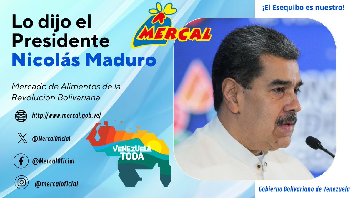 10Dic | #LoDijoMaduro | “En el 2024 seguiremos apostando al desarrollo para conquistar la Venezuela que todas y todos merecemos. ¡Nosotros Venceremos!”

#TodosPorVenezuela