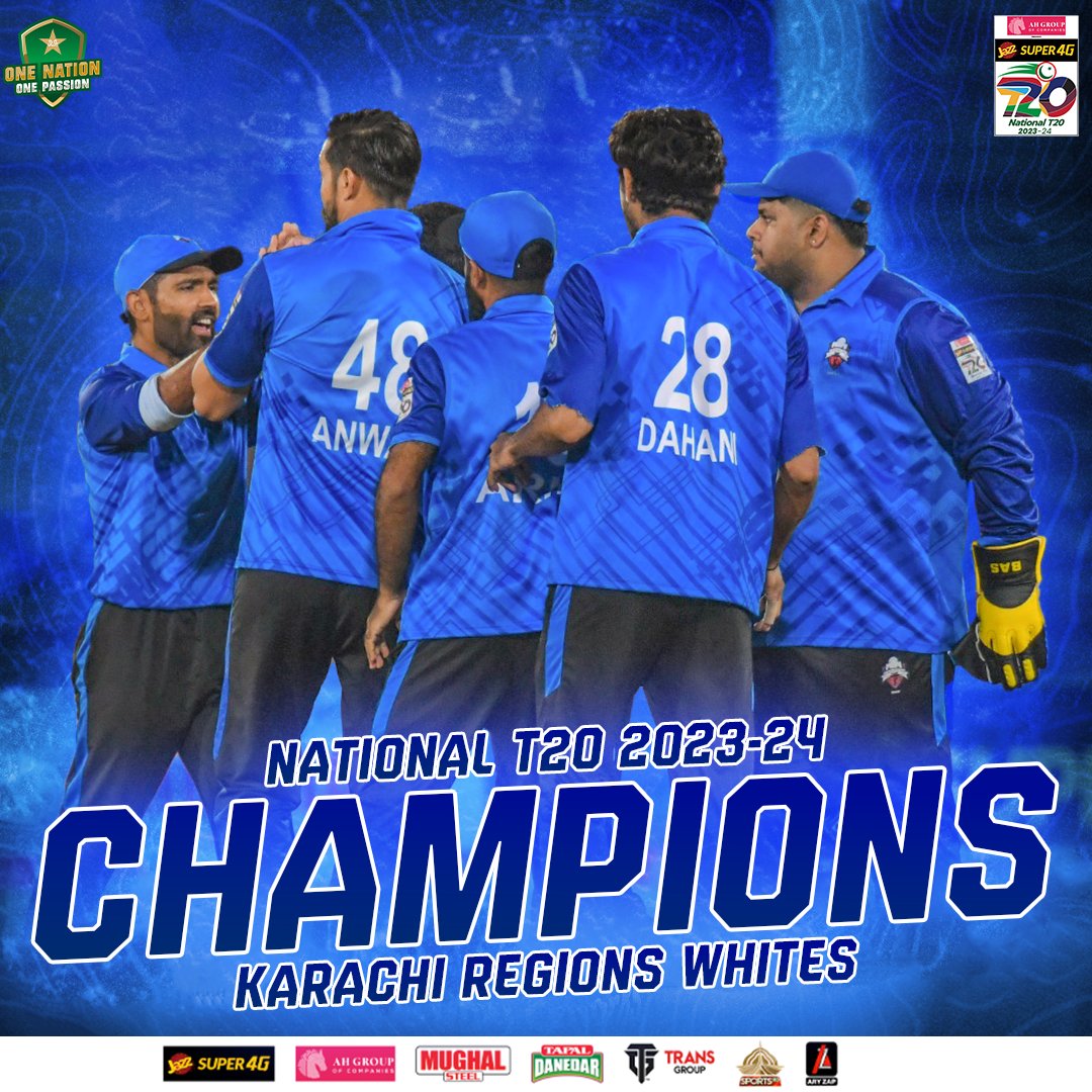 ✨ CHAMPIONS ✨

Karachi Whites earn their first-ever National T20 Cup title! 🏆

#NationalT20 | #AajaMaidanMein | #ABTvKHIW