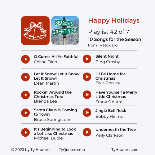 TyHoward410's tweet photo. Holiday music playlist #1-3 of 7... from Ty Howard https://t.co/fVD6fR176x