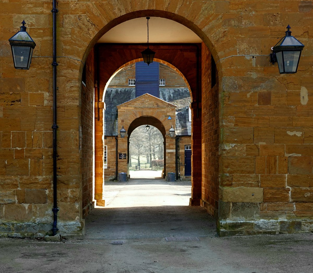 West arch leading into the magnificent Stables courtyard @AlthorpHouse 
Built in the early 1730's in local ironstone and designed by Roger Morris b.1695 - d.1749 who was associated with Colen Campell and Henry Herbert. 
Conservation@althorp.com #Althorpestate #Spencerestates