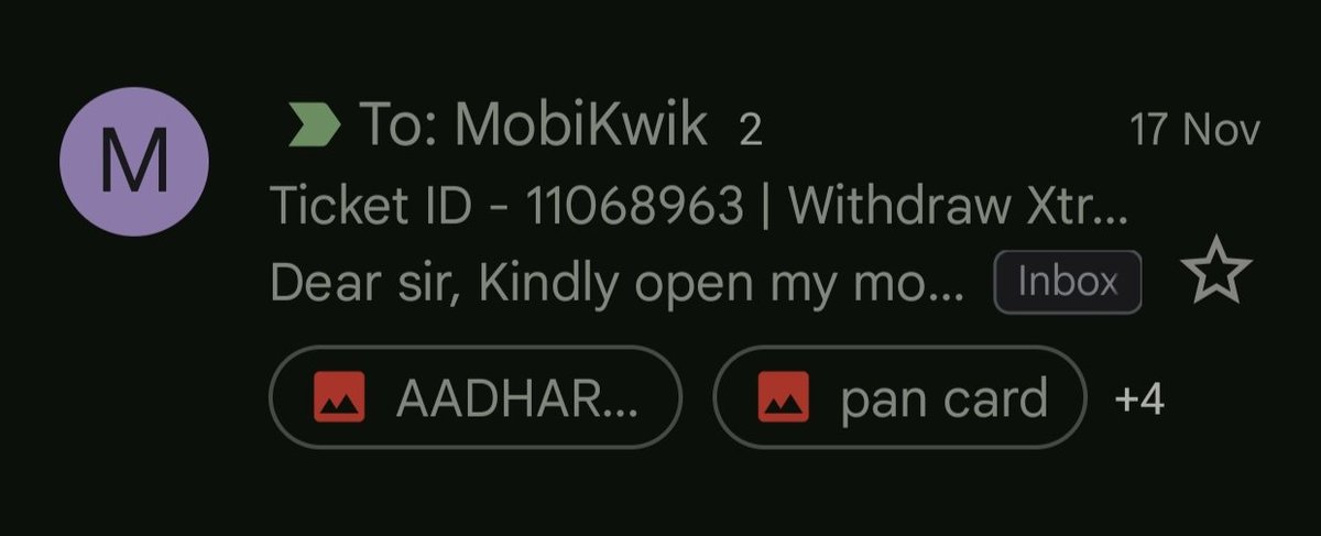 DaveChix's tweet photo. @MobiKwik @MobiKwikSWAT my ticket no. 11068963 has been open for the last one month. My mobikwik account has been deactivated since August 2022. Kindly resolve my query. https://t.co/5TywZ1eY0k