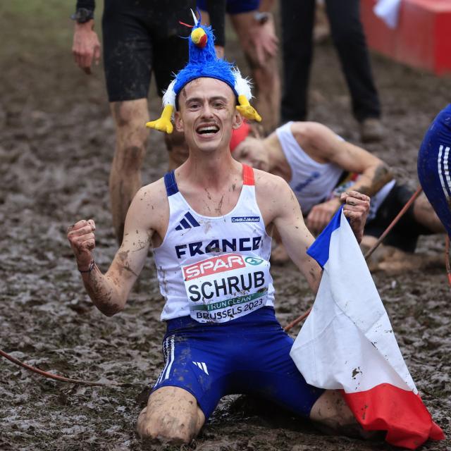 Yann Schrub, champion d'Europe de cross et cannibale tout terrain Bronzé sur 10 000 m en 2022, Yann Schrub est devenu dimanche le premier Français champion d'Europe de cross chez les hommes, confirmant sa faculté à répondre présent le jour J. ow.ly/EOT250QhaBW