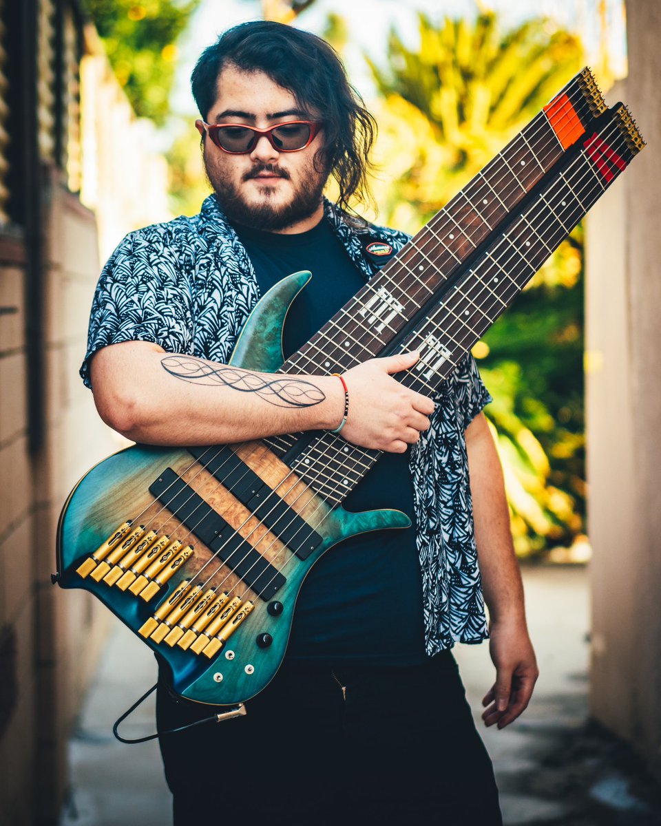 fm_guitars's tweet photo. Fearless 🔥 Brad and his 12 string bass, lots of new videos coming soon! 
.
.
#bass #tapping #thumping #bassist #basscover #progmetal https://t.co/BgjcoEUVTD
