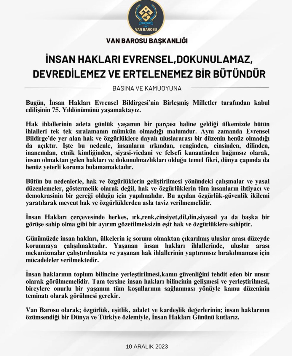 Van Barosu - Baroya Wanê - Van Bar Association tweet media