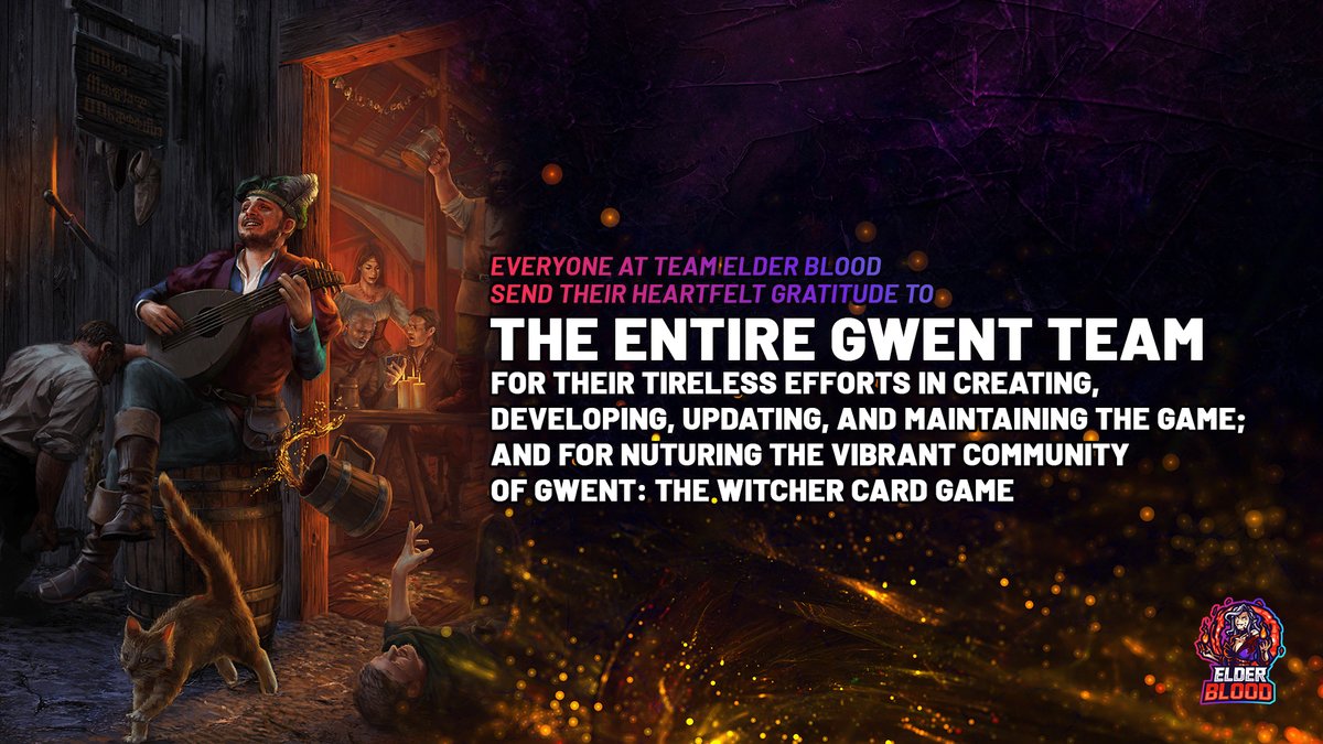 We wanted to say a massive thank you to the incredible Gwent crew that worked through all the years on Gwent - the game we love. Thank you!❤️
<a href="/PlayGwent/">GWENT: The Witcher Card Game</a> <a href="/ThorSerpent/">Vladimir Tortsov</a> <a href="/pawelburza/">Pawel Burza</a> <a href="/RyanGodric/">Ryan Godric ☀️</a> and so many more people! #gwent