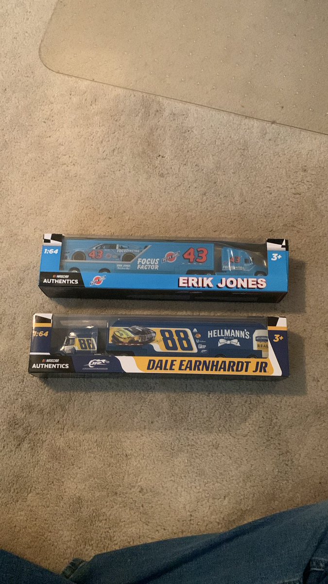 musicislife993's tweet photo. Cool find at one of my local Walmarts this weekend, was only going to buy the Jr one but couldn’t give up on the Erik Jones with the Petty Blue too nice haha. #nascar #nascarfan #nascarauthentics https://t.co/4Vwv6Bvvp3