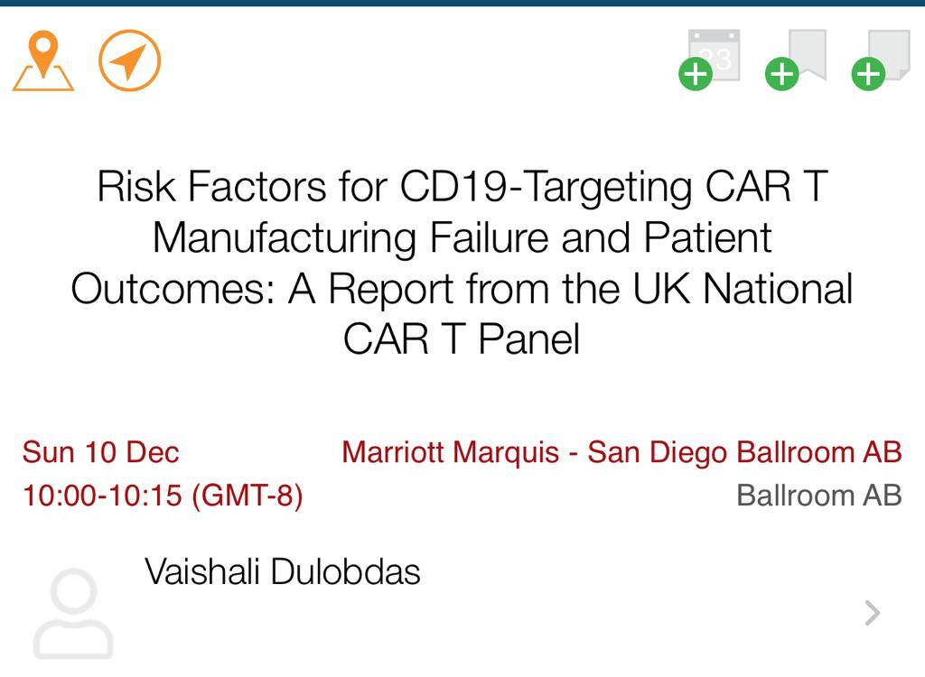 Excellent presentation by Vaishali o  risk factors and outcomes of CAR T manufacturing failure. #ASH2023