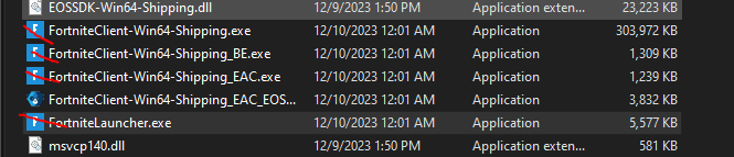 awipe365's tweet photo. @FortniteStatus I verified my game files again today just to make sure and no luck. So I tried to run fortnite as an administrator and the "FortniteLauncher.exe" does not open up. The only one that does open up is the "FortniteClient-Win64" and even then when I run it I still get the same error https://t.co/iEuUCnGtqN