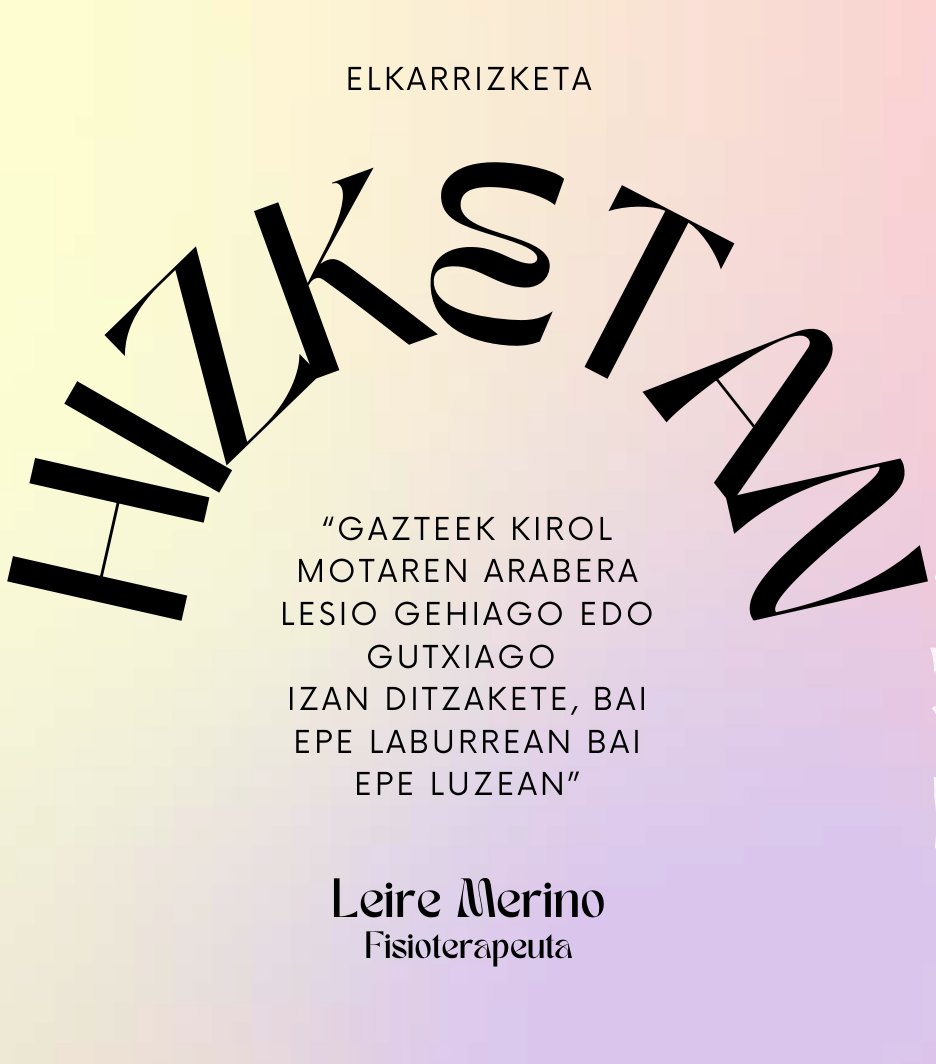 gazteasuna_'s tweet photo. Leire Merino fisioterapeuta gazteek kirola egitean pairatzen dituzten lesioei buruz mintzatu da.

🖋️Jone Baez eta Maria Bermejo
 📌Elkarrizketa osoa irakurri nahi baduzu, biografian dagoen linka klikatu!
 
#gazteasuna #elkarrizketa #gazteak #lesioak# kirola #osasuna https://t.co/9hPF6tLo0L