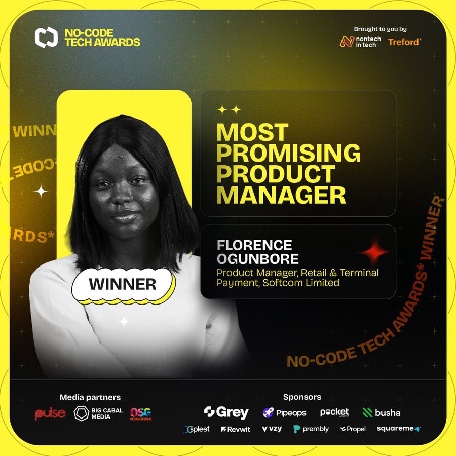 The_Florencee's tweet image. AND THE AWARD OF THE MOST PROMISING PRODUCT MANAGER GOES TO FLORENCE!!!! 
WE WON GUYSSSSS!!! THANK YOU SO MUCH FOR YOUR VOTES, FOR YOUR SUPPORT, AND FOR THE LOVE!!! WE DID IT!!! 🥹❤️❤️
#NoCodeTechSummit #NoCodeTechAwards