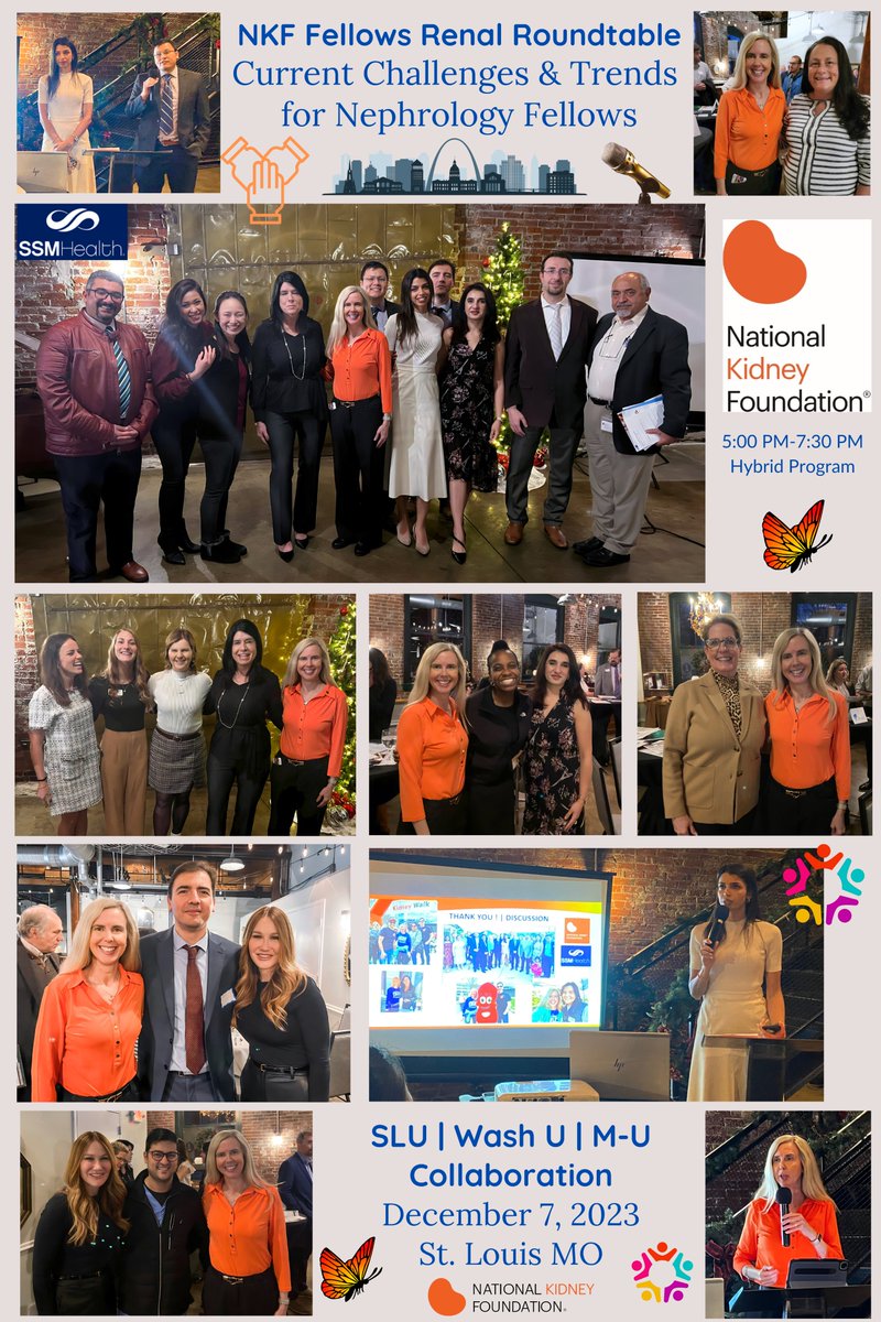 KristaLentine's tweet photo. 🌟#GreatNight: 3️⃣rd Annual @kidney_stl #Fellows #RenalRoundtable 'Current Challenges & Trends for #NephrologyFellows’🎤
•🙏🏾@kathdavisr➕team➕sponsors for supporting educational event showcasing our regions' fellows👏🏽
🙌🏾#Grateful: @WUNephrology➕@Mizzou #collaboration🤝🏽#MedEd🏥 https://t.co/ZsBC6k6h7m