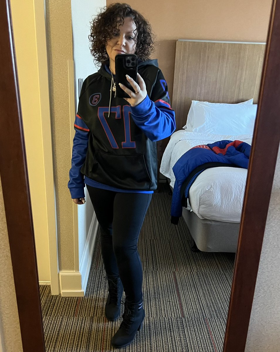sara_larson's tweet photo. GameDay fit for game 56…Let’s Go #BillsMafia  

Cop the hoodie from: @AdLib716 https://t.co/0llh2SR12O