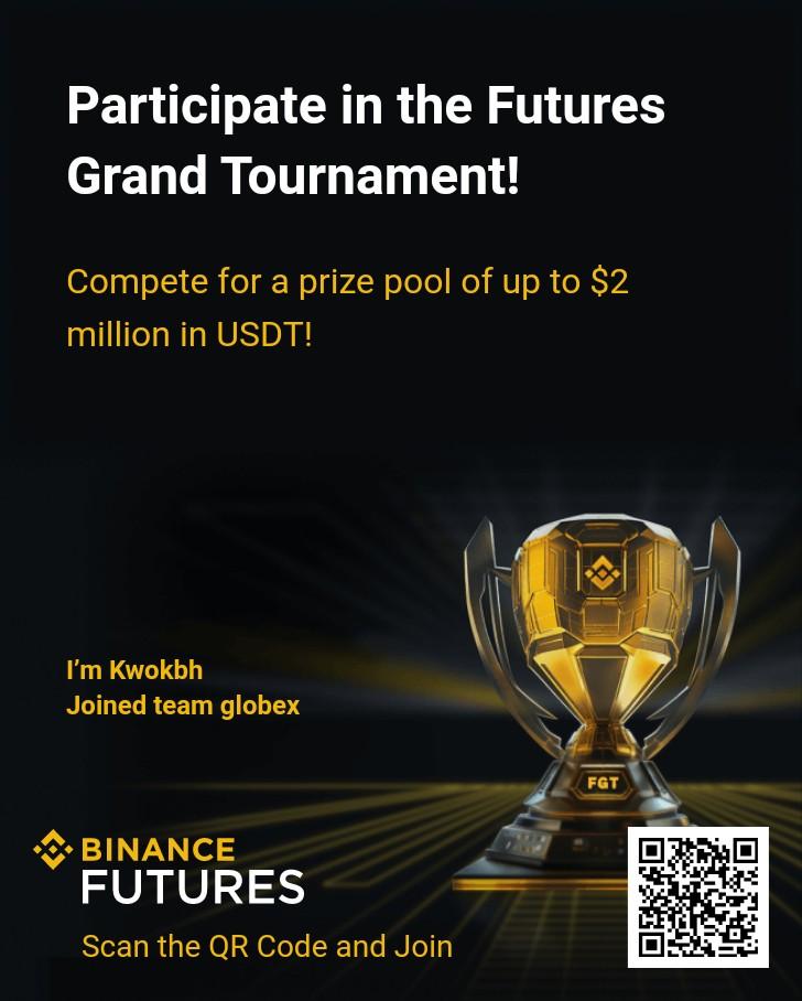 Join the Binance Futures Grand Tournament for a chance to win a share of $2,000,000 USDT! #BinanceTournament binance.com/en/FGT/NOV2023…