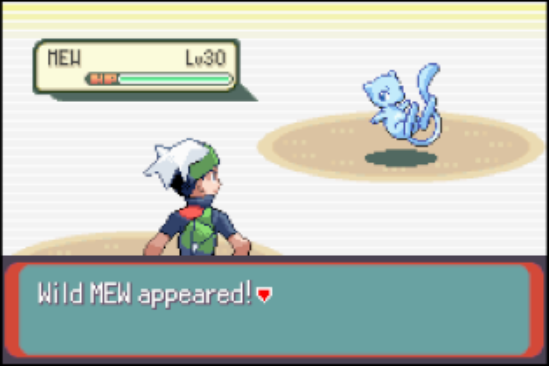 Gargoylema's tweet photo. Shiny mew at 756 in emerald with the odd background! Super excited for this mew, a real dream shiny! https://t.co/c2bxkEv8Db