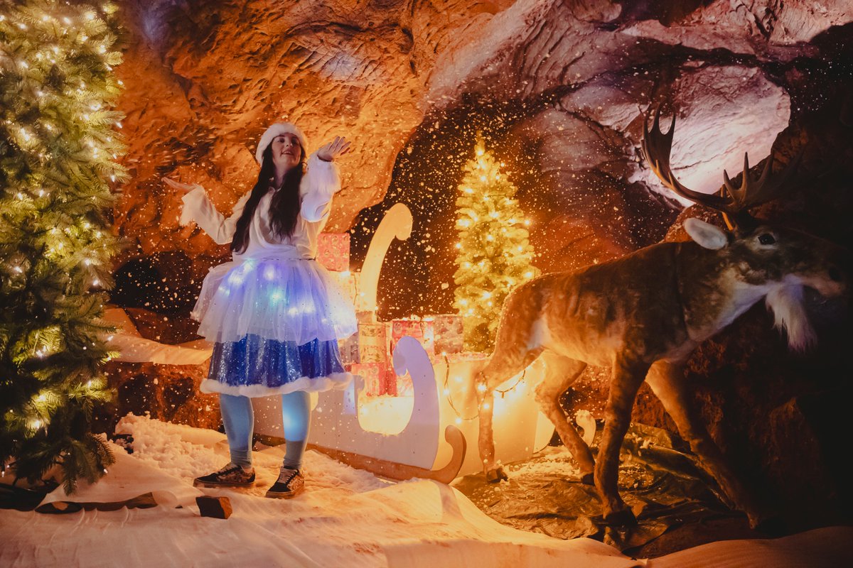Meet Snowball! Snowball is Santa's right hand Elf, and loves a story. Will you share a story with Snowball? 🎄

Join us for Santa in the Caves! An interactive pantomime around the caves, ending in Santa's grotto. 🎅

🔗Tickets: kents-cavern.co.uk/events/detail/…