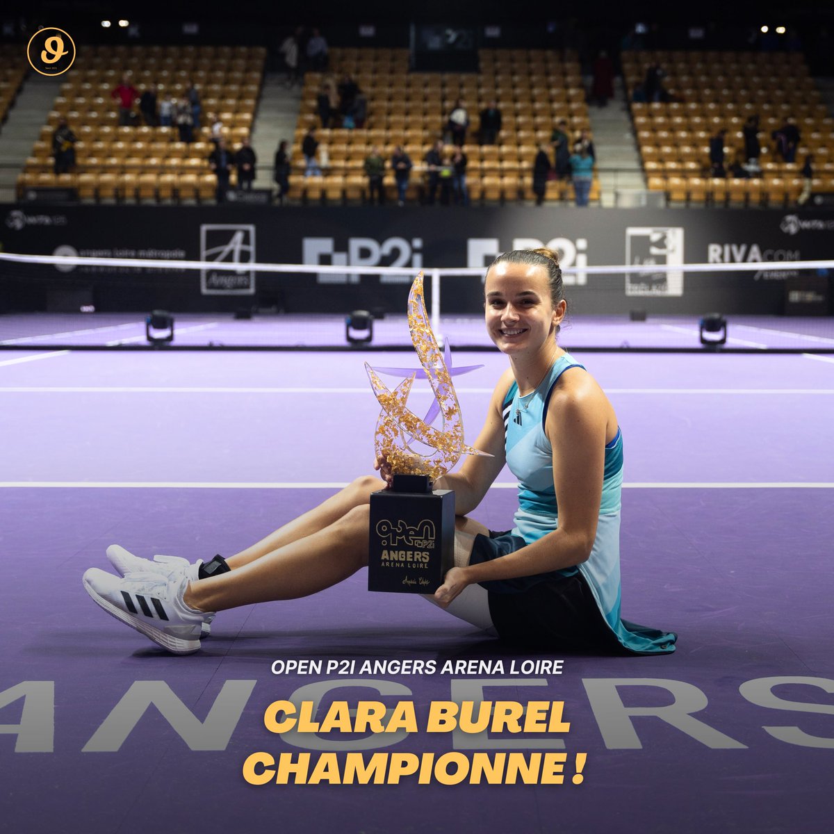 LesOutsidersTV's tweet photo. Clara Burel avec le trophée 🏆🇫🇷

Son premier titre en WTA 😍

Félicitations à @chlopaquet pour ton énorme parcours ! https://t.co/vDSMefzLK7