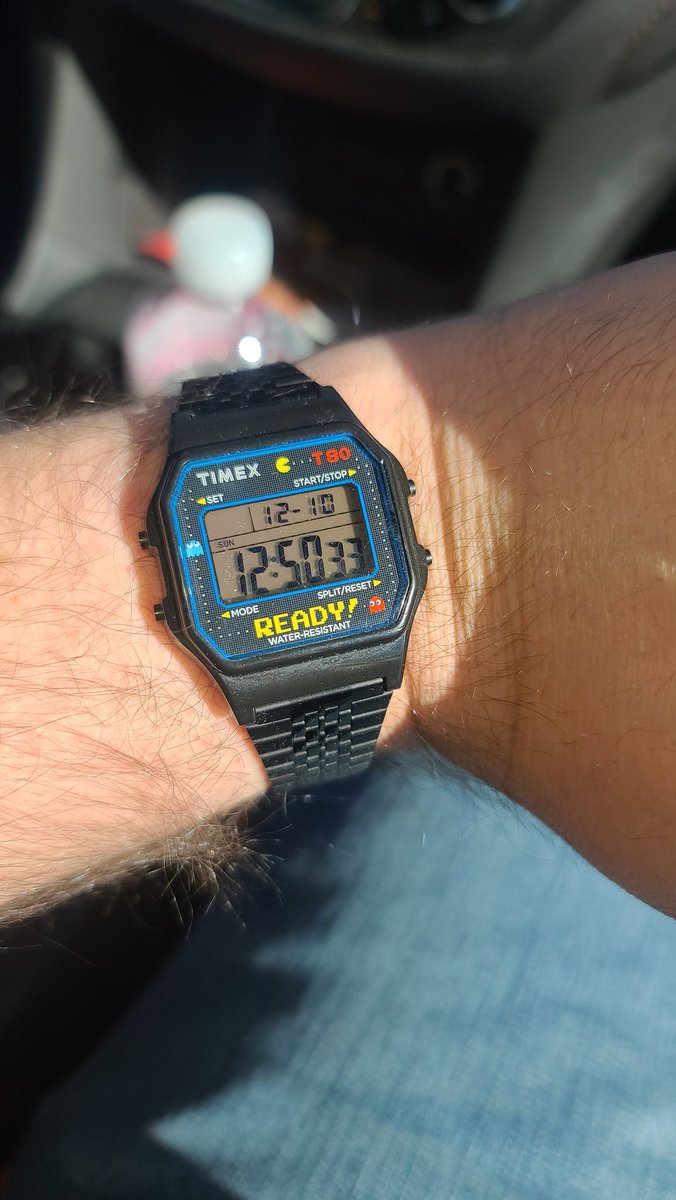 PDubsArcadeLoft's tweet photo. Yes, my watch is cooler than yours.
#Pacman #Timex #TimexT80 #Watch #Retro #Nostalgia #Arcade #VideoGames #PacmanWatch #Gaming #RetroGaming #RetroGamer https://t.co/5vBFxDmrHG