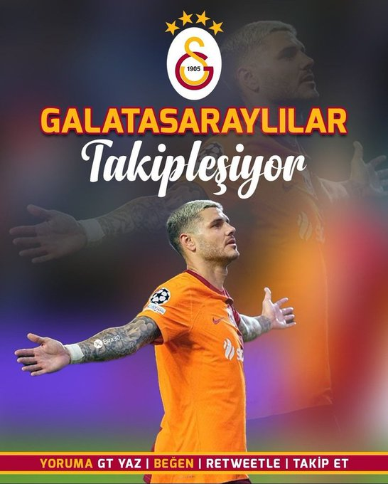 Hakan59143024's tweet photo. GALATASARAYLILAR TAKİPLEŞİYOR 💛❤ 

✅Yoruma GT yaz 
✅Bu tweeti beğen 
✅RT yap 

#GALATASARAYlılarTakiplesiyor https://t.co/ZW4LTfjPXm
