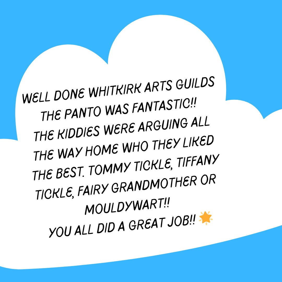 Fabulous reviews for our 2023 Panto are in, we had a blast!

Don't miss out - grab your tickets early for our 2024 summer show 9 to 5 The Musical
whitkirkartsguild.com/9to5

#tickets #reviews #dontmissout