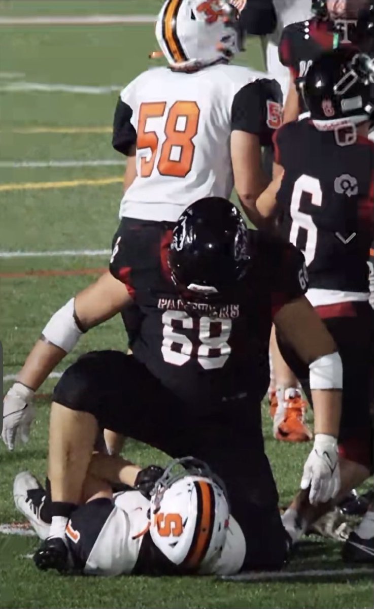 Theo “Big Sock” Wysocki’s senior season in one photo! #pancakes