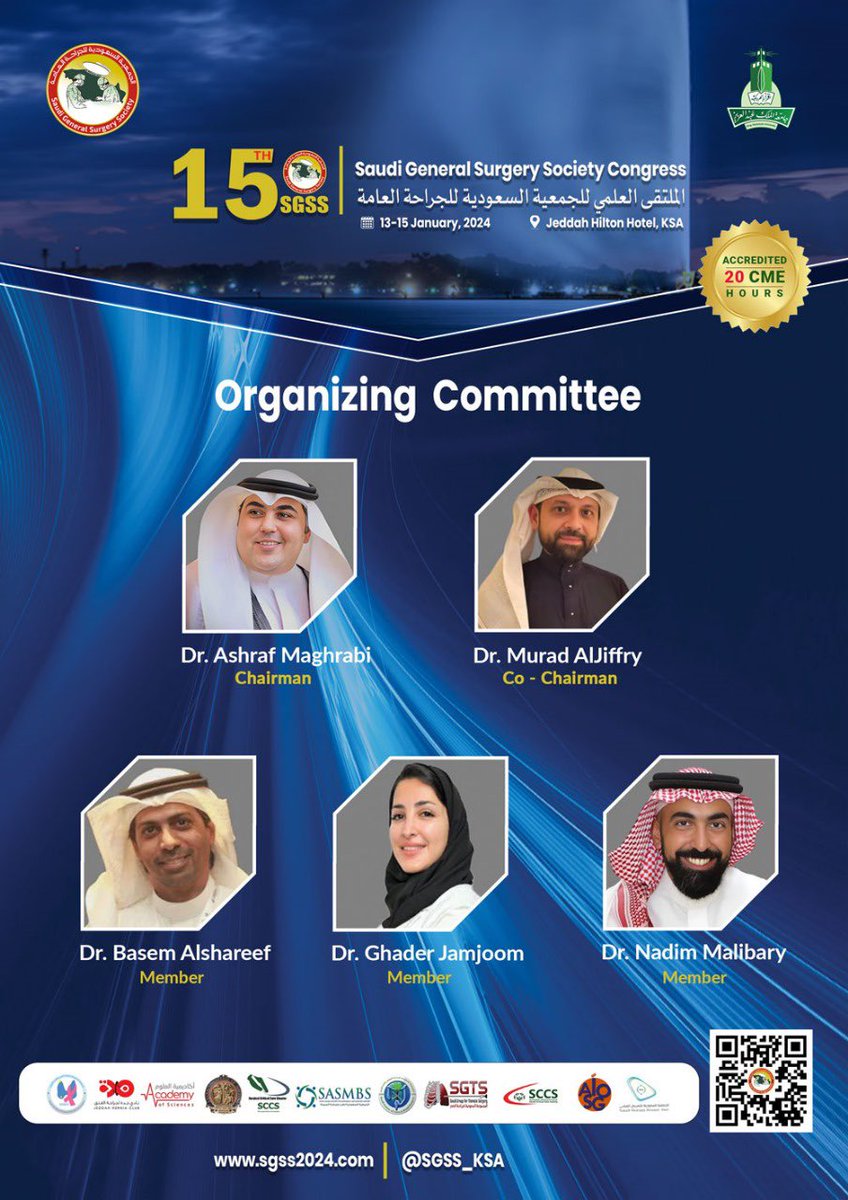 15th SGSS Surgical Congress 
13-15 January 2024 
Jeddah Hilton Hotel, Jeddah, Saudi Arabia 
#CME 20 hours 
<a href="/SGSS_KSA/">SGSS</a> 

Registration:
sgss2024.com