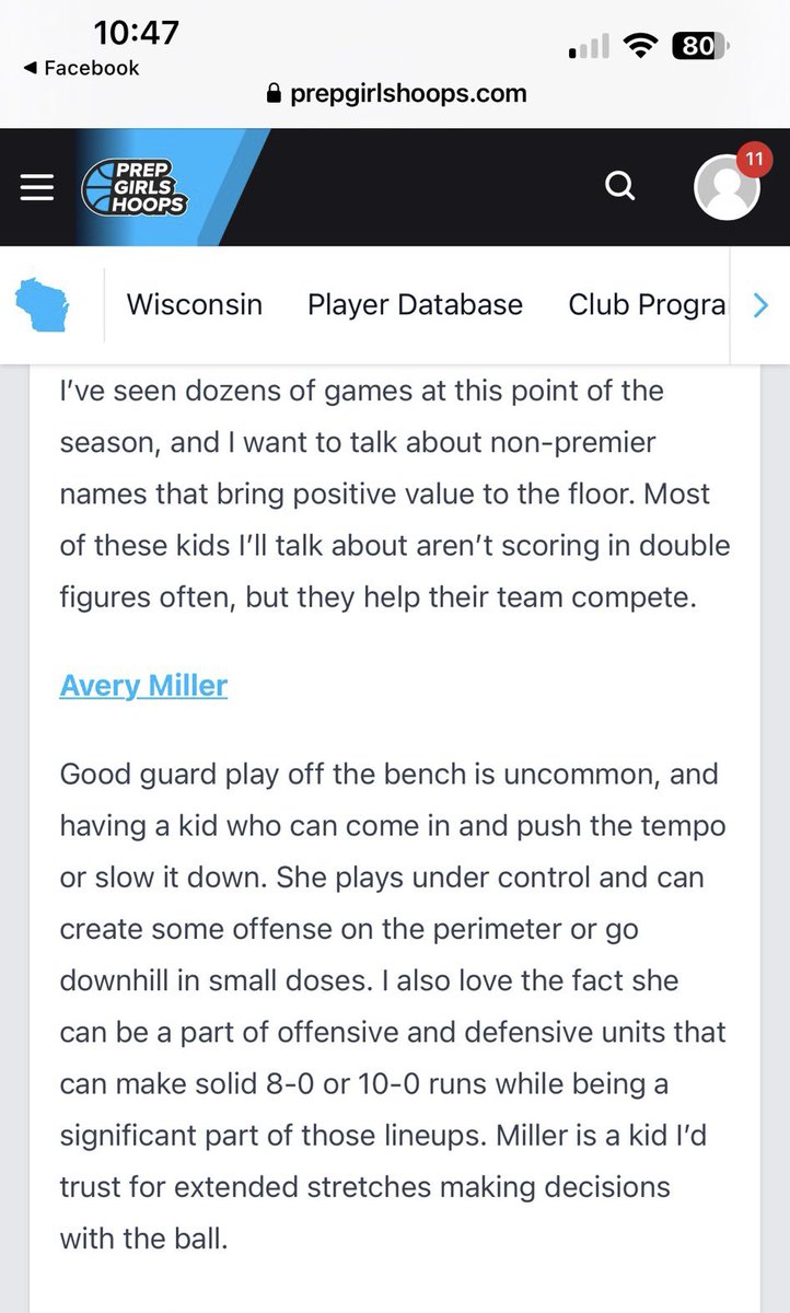 averymiller_10's tweet photo. Thank you so much @BradyJ_Peterson for the great write up, and for believing in me! @WisImpact https://t.co/oO802w5lnx