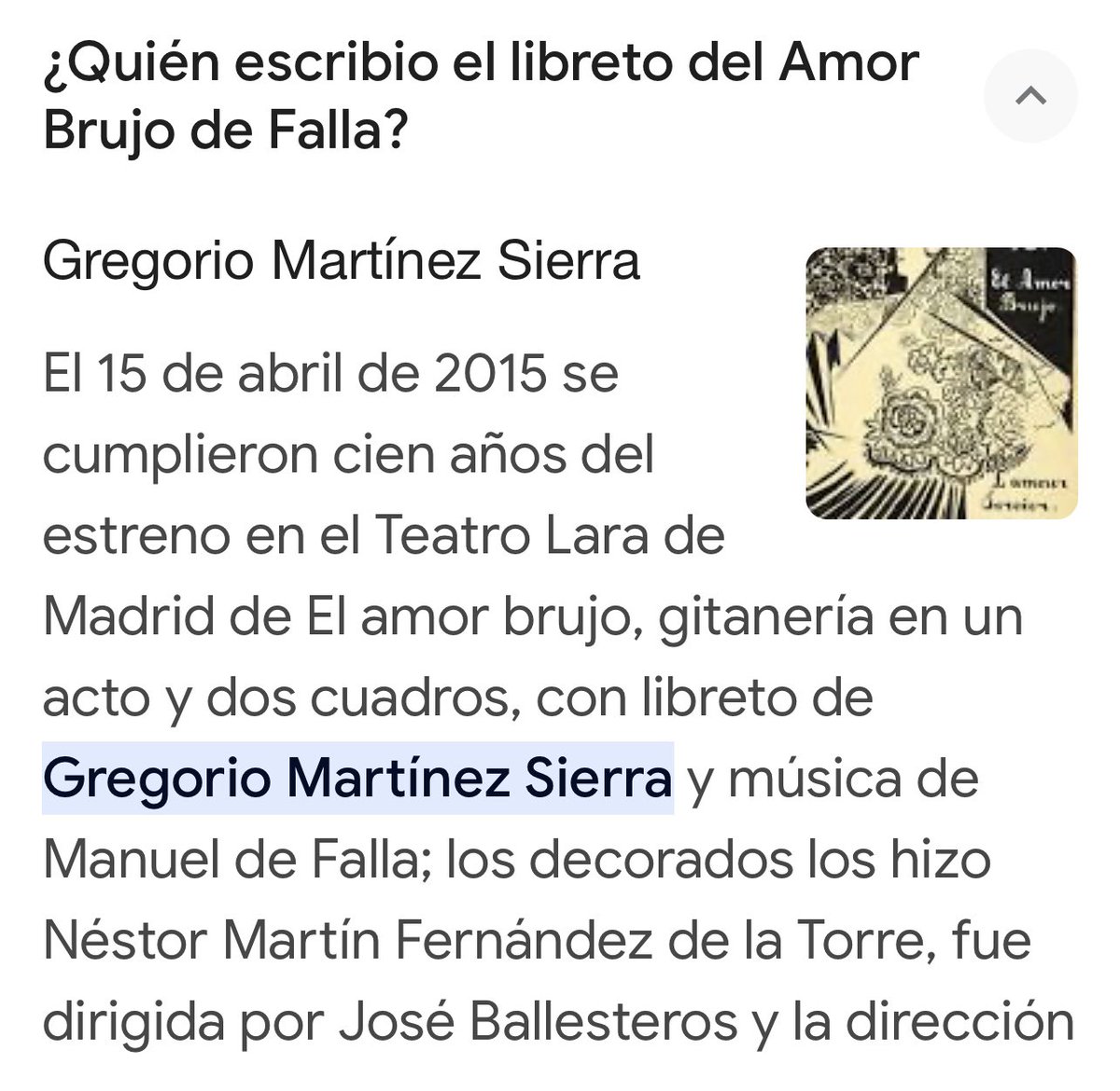 Lucia_Alvarez_'s tweet image. Y así se sigue escribiendo la historia…

¡No señor@s! El Amor Brujo lo escribió MARÍA LEJÁRRAGA como todo lo que firmó Gregorio, que no escribió una coma en su vida.  

Dentro de poco podréis ver #amoresbrujoslapelicula y ahí queda bien clarito. 

#marialejarraga #amorbrujo