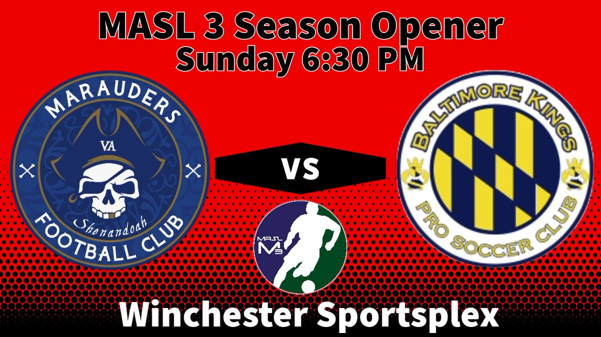 Virginia Marauders FC begin their second #MASL3 season tonight hosting the Baltimore Kings
masl3.com/stats#/1396/sc…