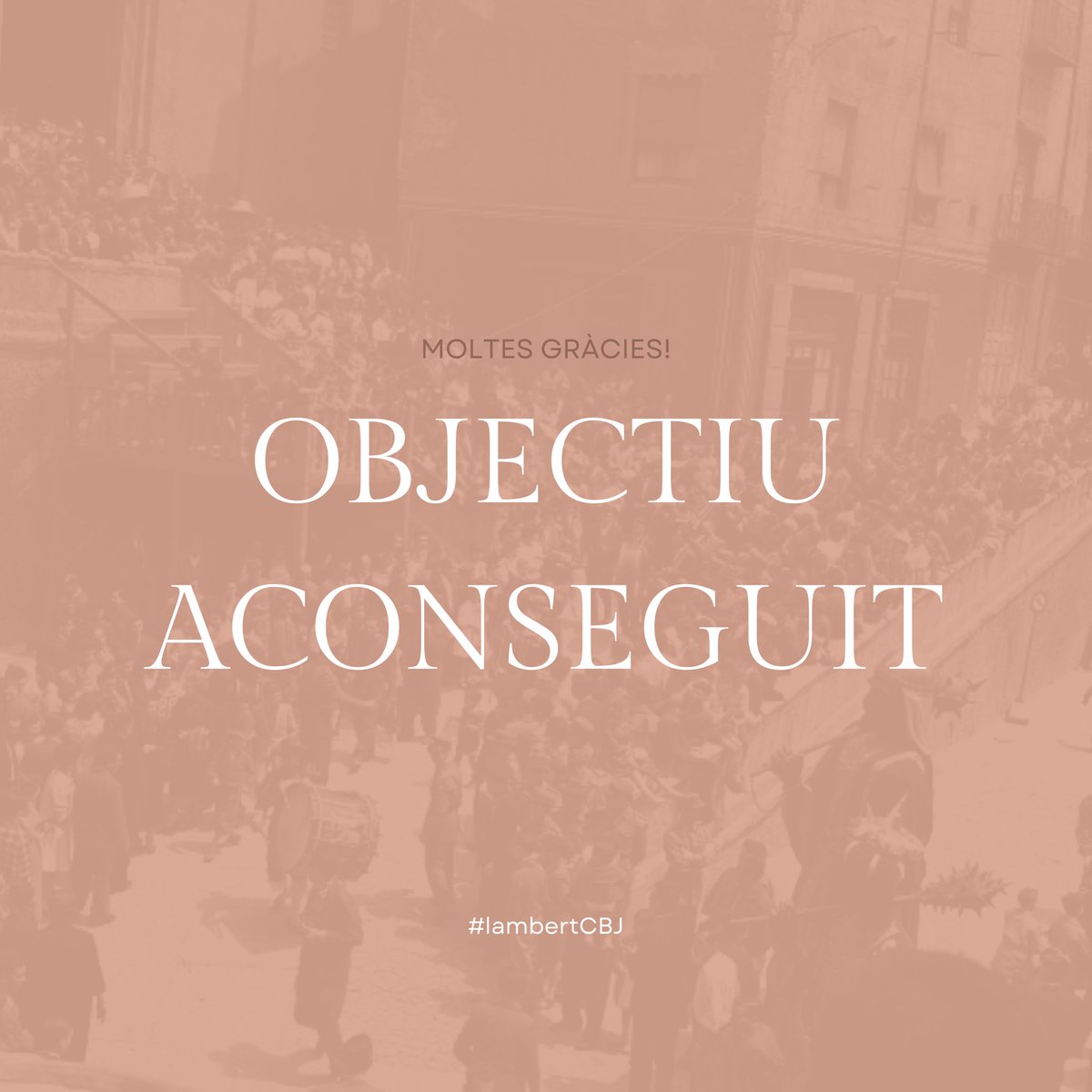 coblabergajove's tweet photo. 💥 OBJECTIU ACONSEGUIT!
Moltes gràcies a tots els mecenes per fer que aquest projecte sigui possible! Gràcies a totes les vostres aportacions, podrem enregistrar els arranjaments de la Patum de Joan B. Lambert 🎶
#lambertCBJ #coblabergajove #lapatum #berga https://t.co/nAQnzlqC2y