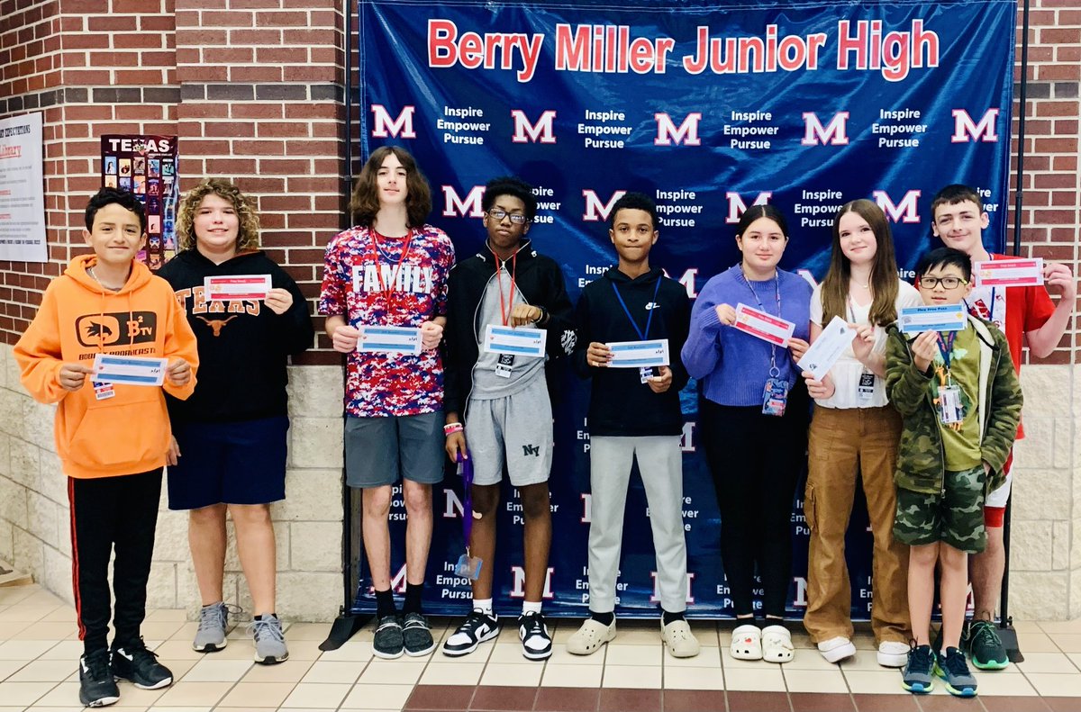 Check out ALL of Friday’s #BobcatTicketWinners!😳 
LOTS of Bobcats caught #DoingTheRightThing. 😎
#PositiveBehaviorRewarded 
❤️💙🐾🎟️ #Believe #WeAreMiller #BuildPearlandProud