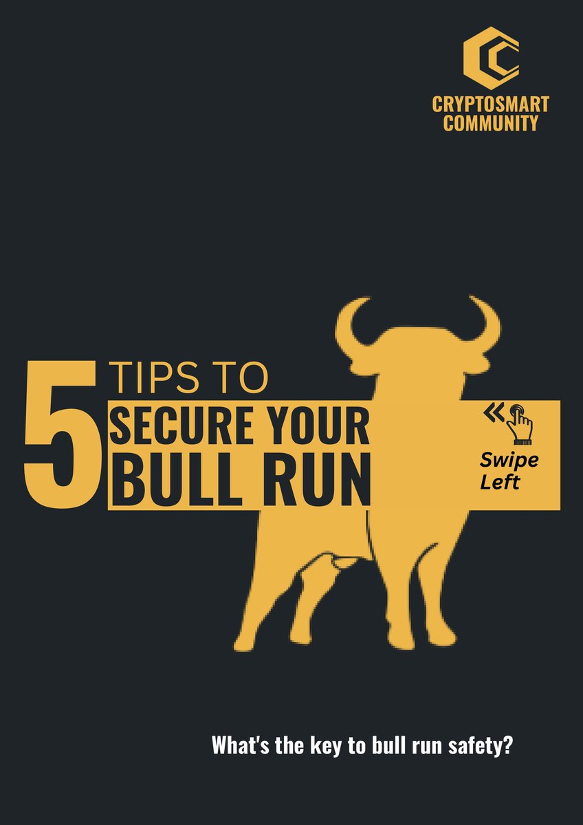 Get set for the bull run! What's your go-to safety strategy? Stay tuned this week as we share 5 actionable tips to navigate the bull run securely. Let's secure those gains! 

 👉 [linkedin.com/posts/cryptosm…]

#Bullrun #Crypto #Money #CryptoSafety