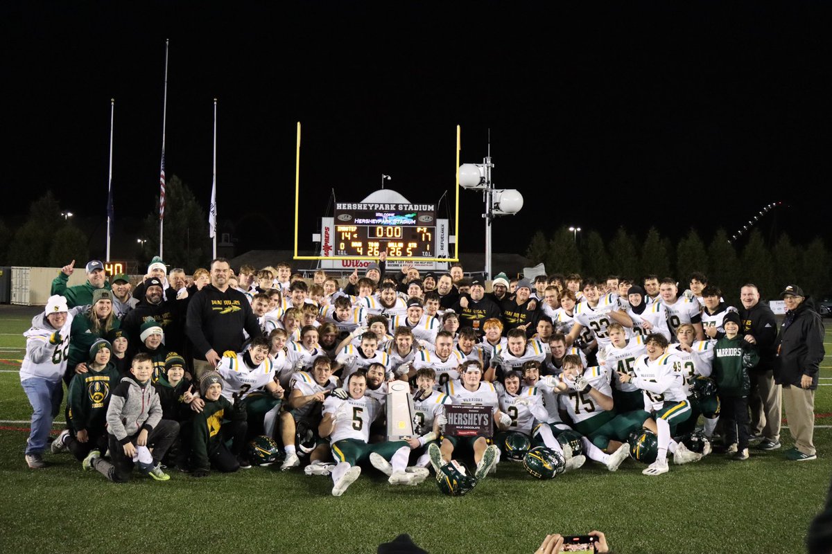 Rush Pedder (@rushpedder) on Twitter photo -TODAY IN PT HISTORY–
Dec 10, 2021
<a href="/ptwarriorfb/">PennTraffordFootball</a> beat Imhotep 17-14 in OT to win the PIAA 5A title in Hershey. <a href="/ConlanGreene/">Conlan</a> 2yd jump pass to <a href="/jack_jollie/">Jack Jollie</a> w/ 34 seconds left tied game. In OT, Nathan Schlessinger kicked 24 yd FG then Greene sack on 4th down clinched title for PT. -TODAY IN PT HISTORY–
Dec 10, 2021
<a href="/ptwarriorfb/">PennTraffordFootball</a> beat Imhotep 17-14 in OT to win the PIAA 5A title in Hershey. <a href="/ConlanGreene/">Conlan</a> 2yd jump pass to <a href="/jack_jollie/">Jack Jollie</a> w/ 34 seconds left tied game. In OT, Nathan Schlessinger kicked 24 yd FG then Greene sack on 4th down clinched title for PT.