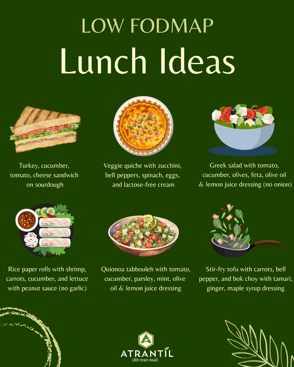 Atrantil's tweet image. Fuel Your Day the Gentle Way: 

Savor These Low FODMAP Lunches Perfect for Soothing Sensitive Tummies and Managing IBS Symptoms! 

#lowfodmap #lowfodmaplunch #lowfodmapdiet #lowfodmapliving #healthylunch #healthylunchideas #healthylunches